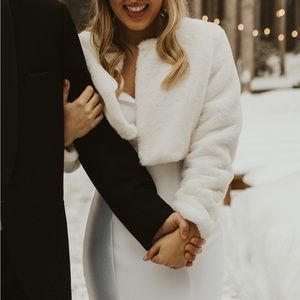 White Bridal Cropped Fur